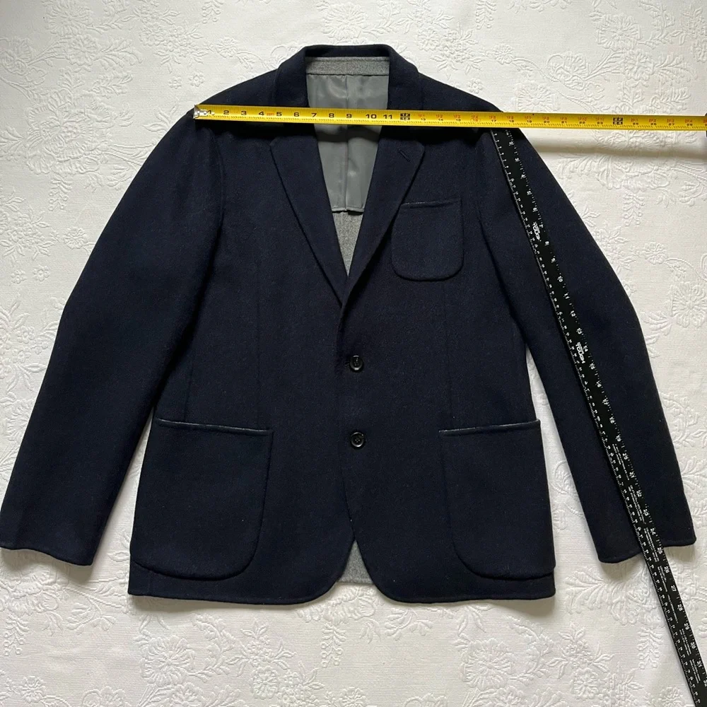Giorgio Armani Corporation Navy Blue Wool Cashmere Soft Sport Coat IT 52/US 42